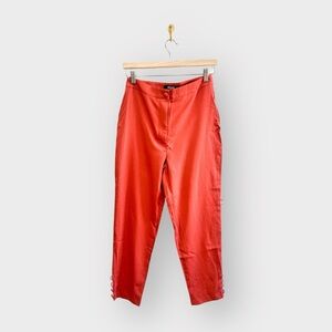 Nwt MISSGUIDED Orange Straight Trouser Pants (Sz 4)